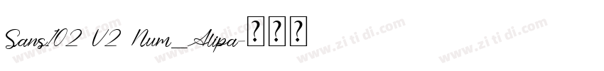 Sans102 V2 Num_Alipa字体转换